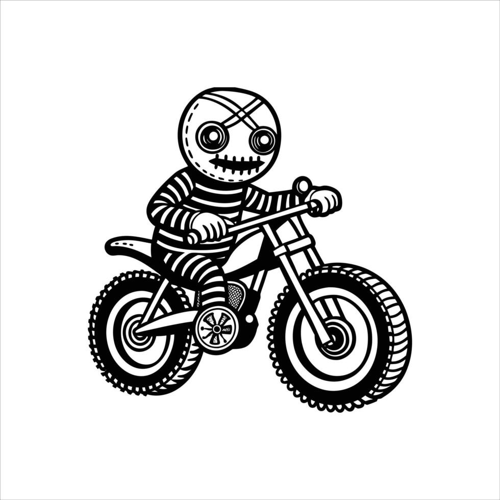 Devilish Bike Rider vector