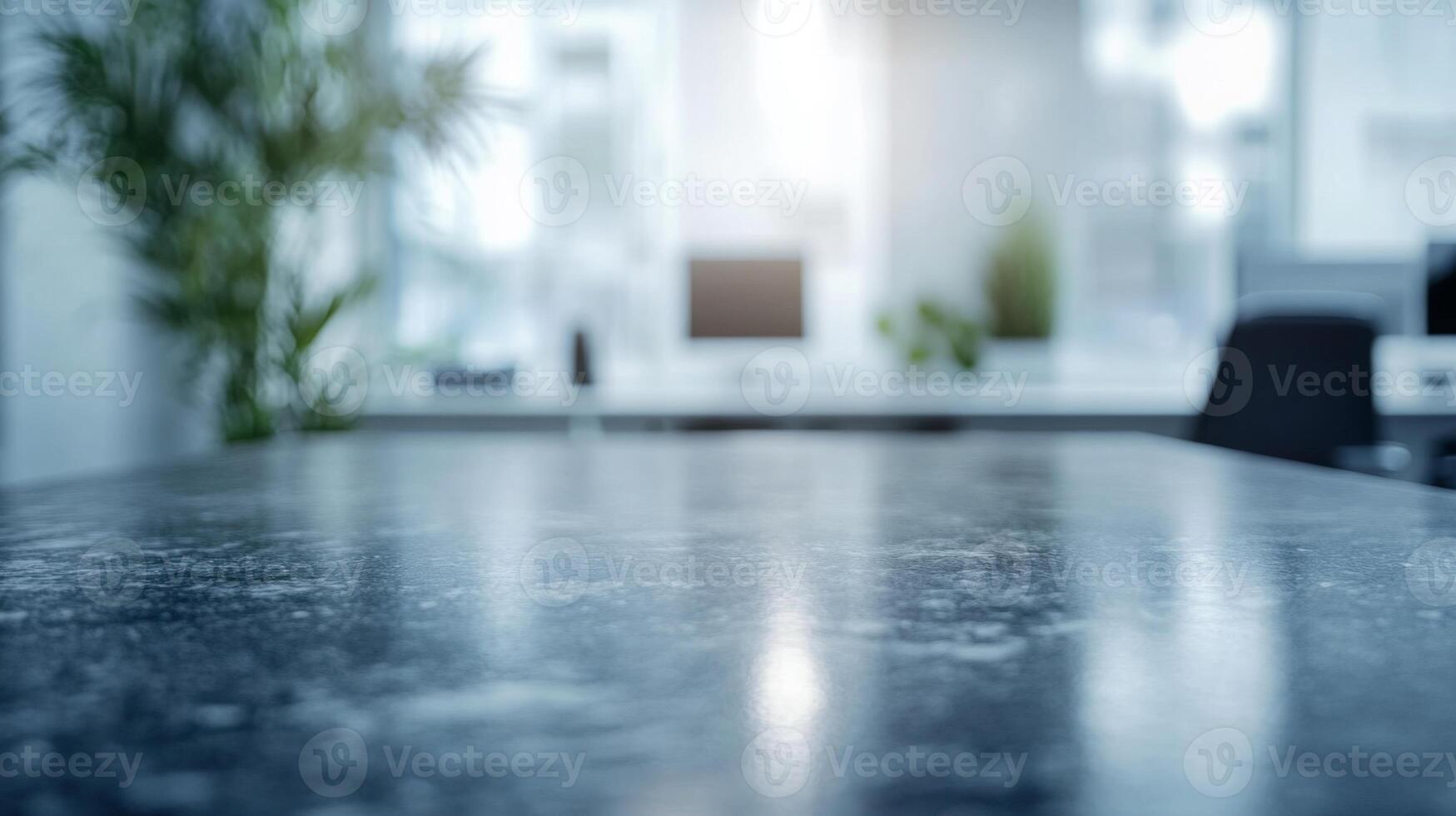 Elegant desktop surface in minimalist office setting featuring muted tones and blurred backdrop photo