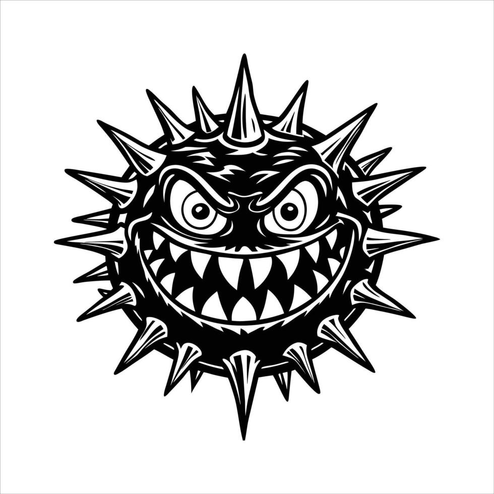 Spiky teeth Stock vector