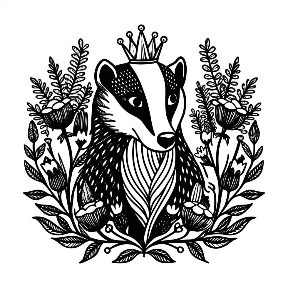 King American Badger vector