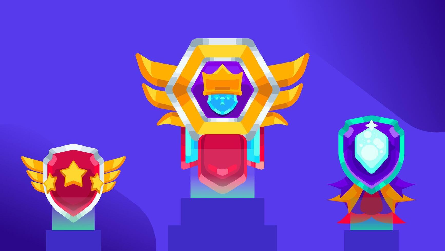 Game Reward Trophy Icons vector