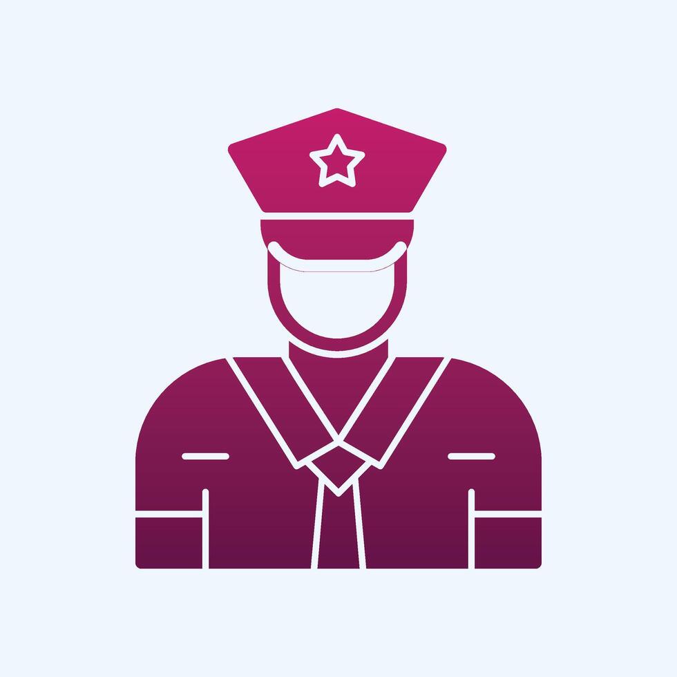 Security Guard trendy art cute abstract illustration colorful useful design vector