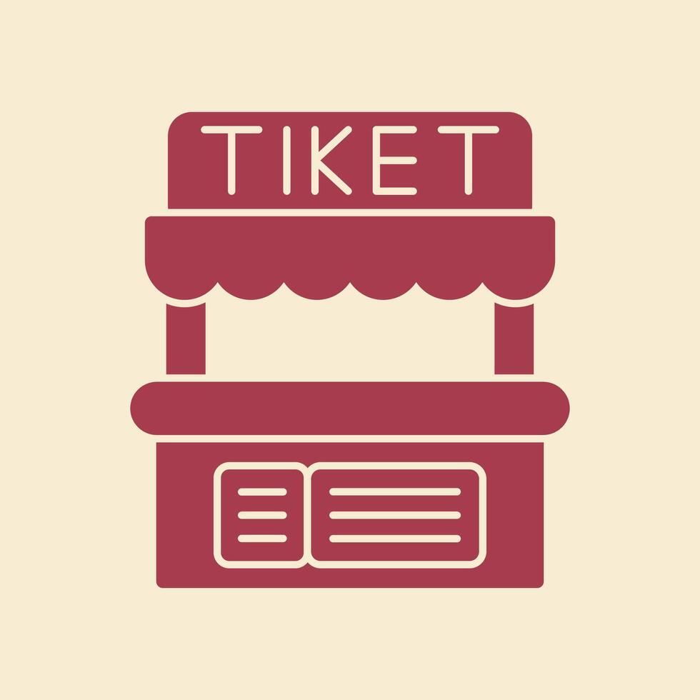Ticket Office trendy art handsome abstract illustration colorful useful design vector
