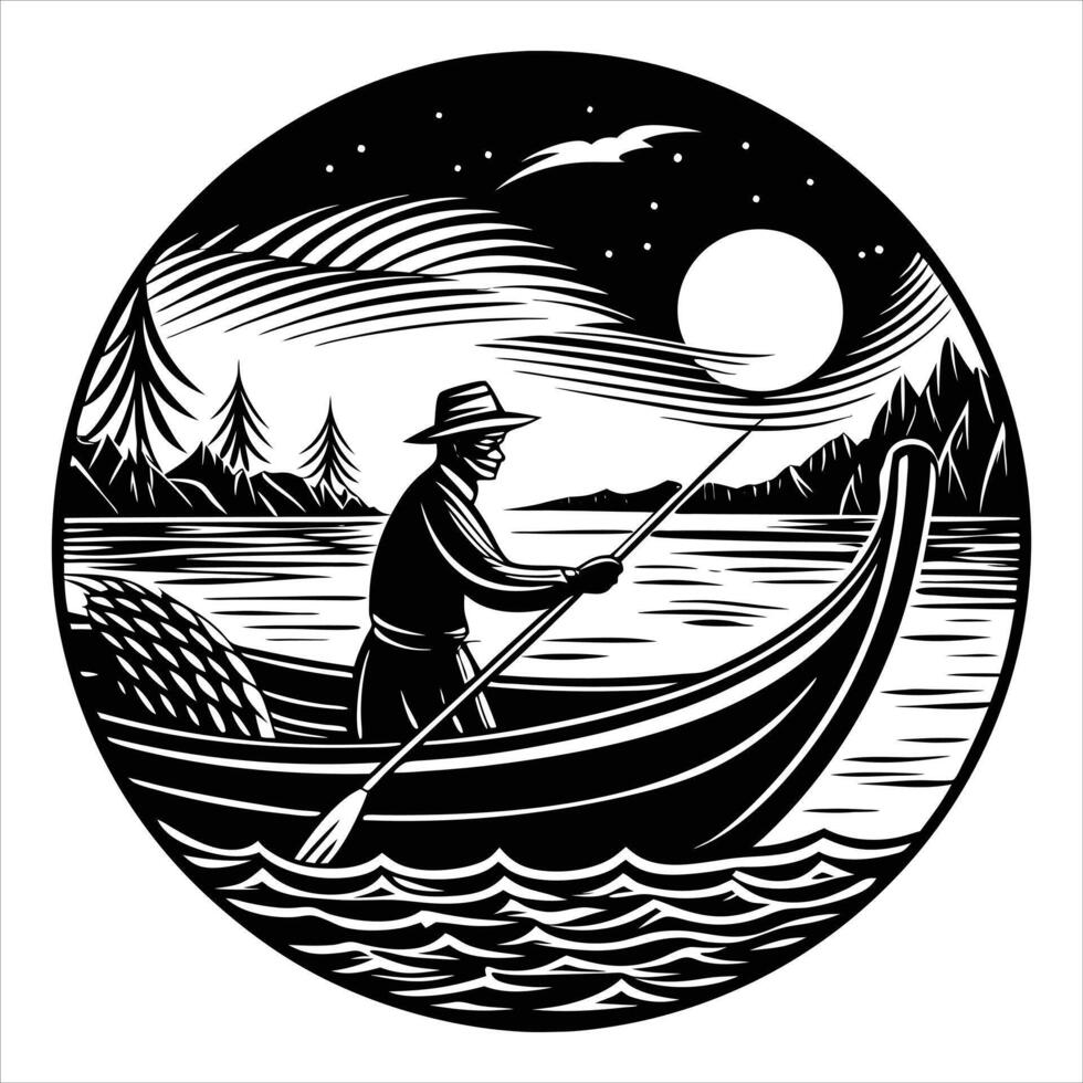 Traditional Fishing Boats. vector