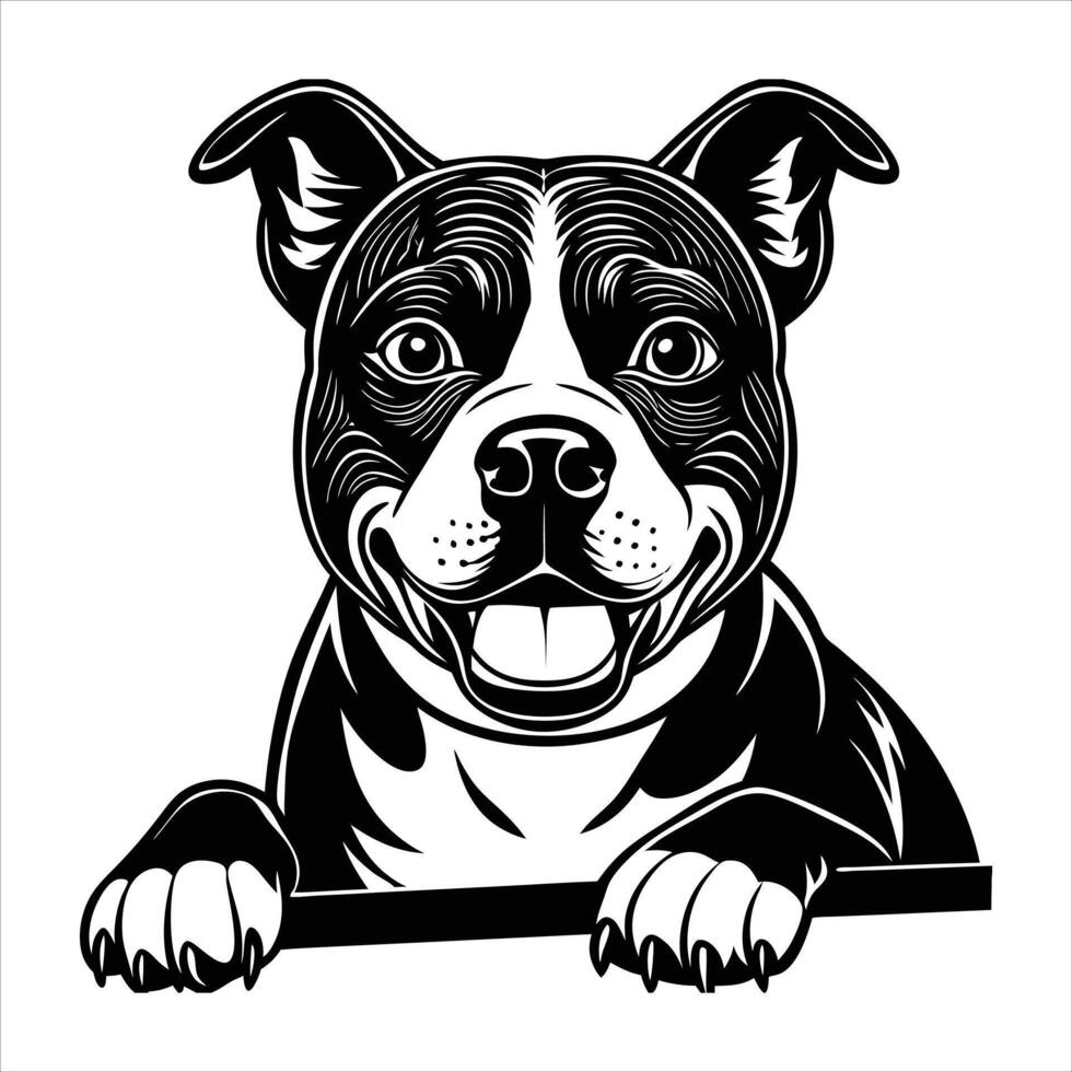 A black and white of a dog vector