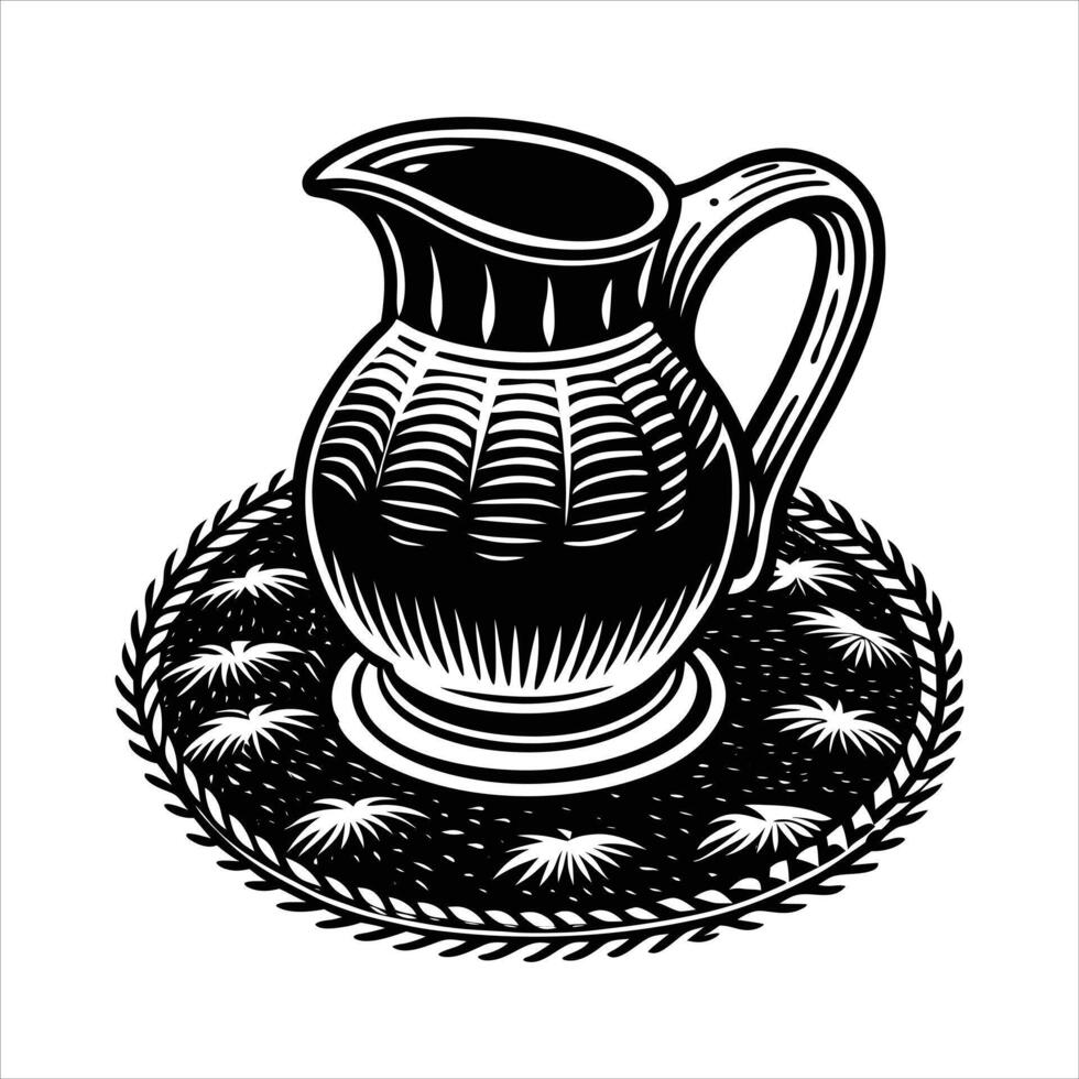 jug and cup llustration vector