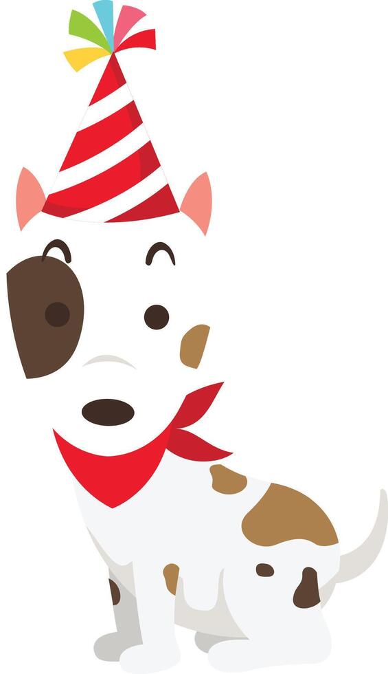 Happy dog on white background illustration vector