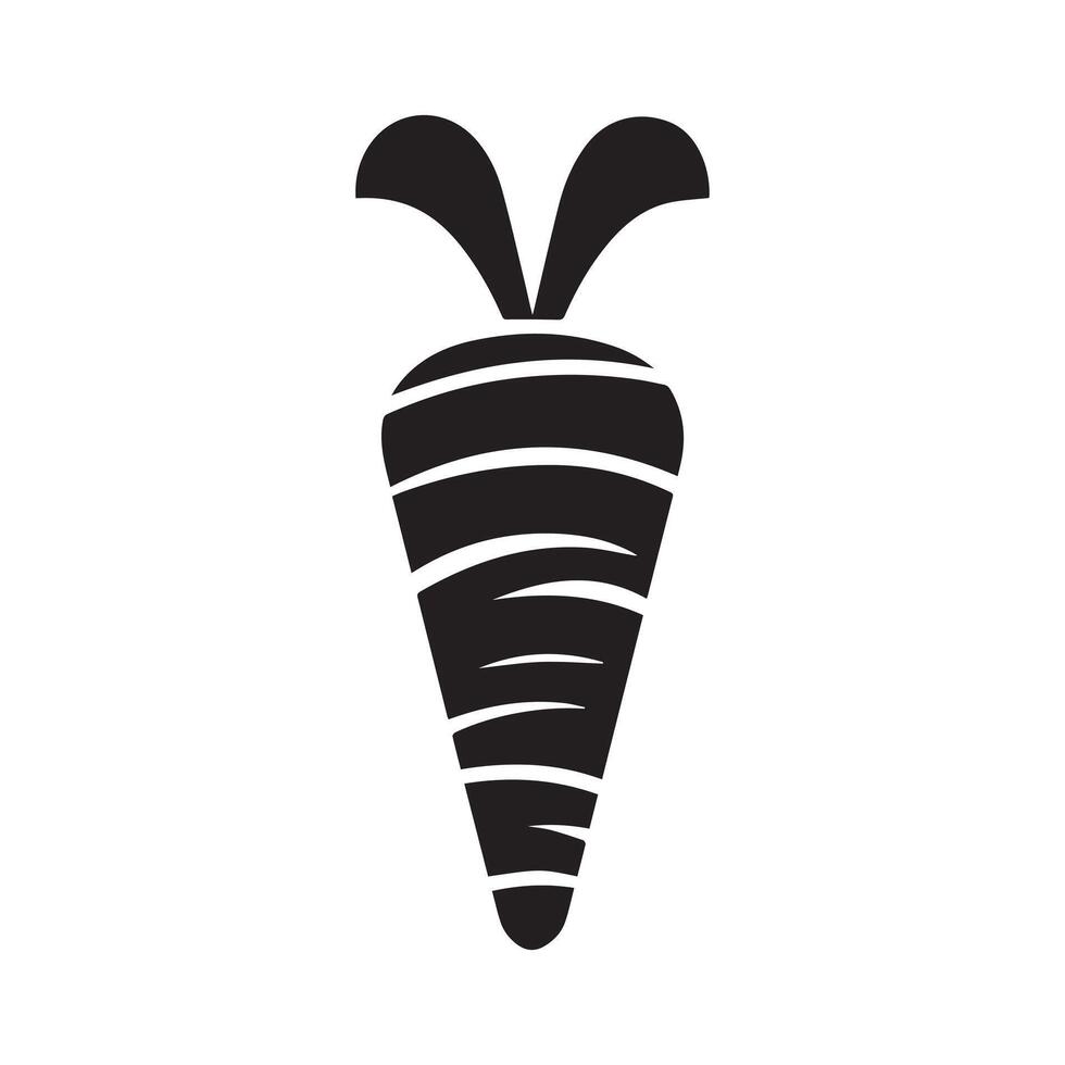 Carrot silhouette icon vector