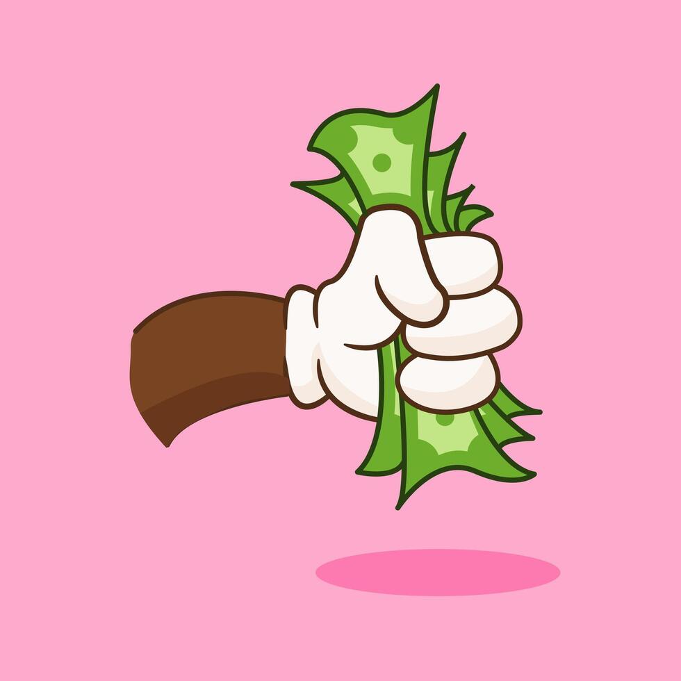 HAND HOLDING MONEY.eps vector