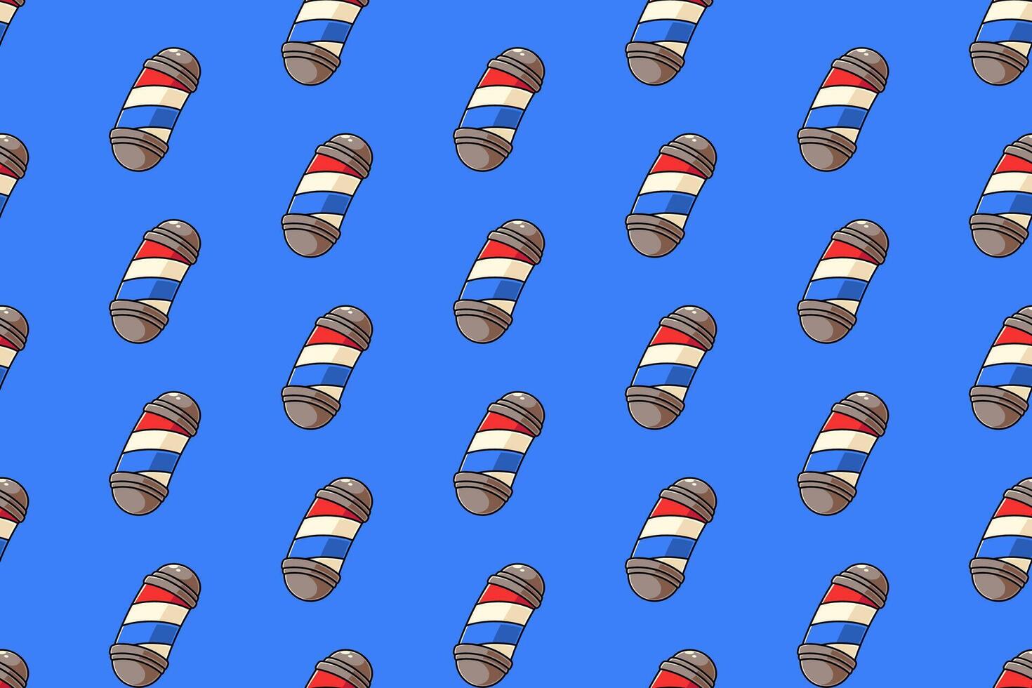 barber lightning sign colorful seamless pattern on blue background set. doodle barber lamp pole illustration pattern background. barber lamp pole sign background for barbershop merchandise vector