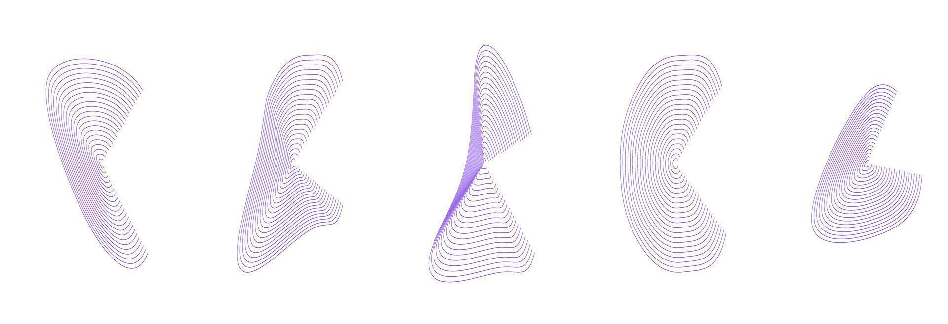 Set of abstract amorphous shapes liquid, irregular, blob lines, dynamic forms, and shapes on white background vector