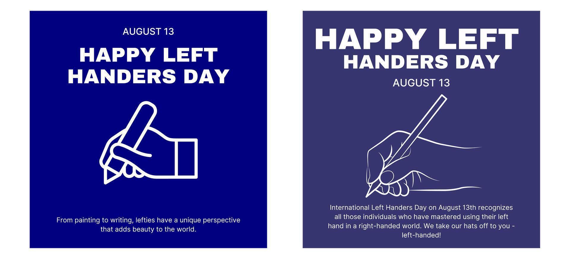 Happy Left handers Day post Illustration art vector