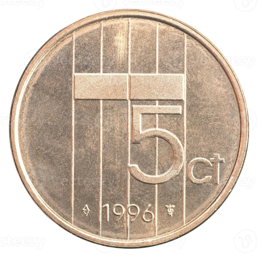 Netherlands guilder 5 coin photo