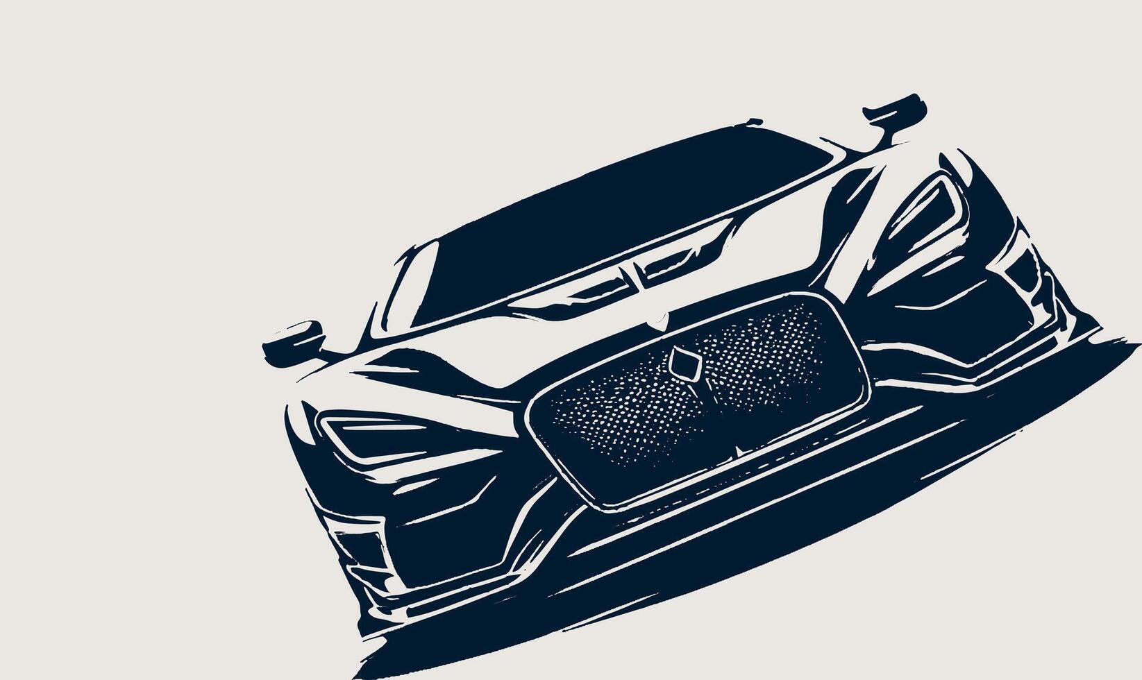 Illustration of a sports car on a gray background vector