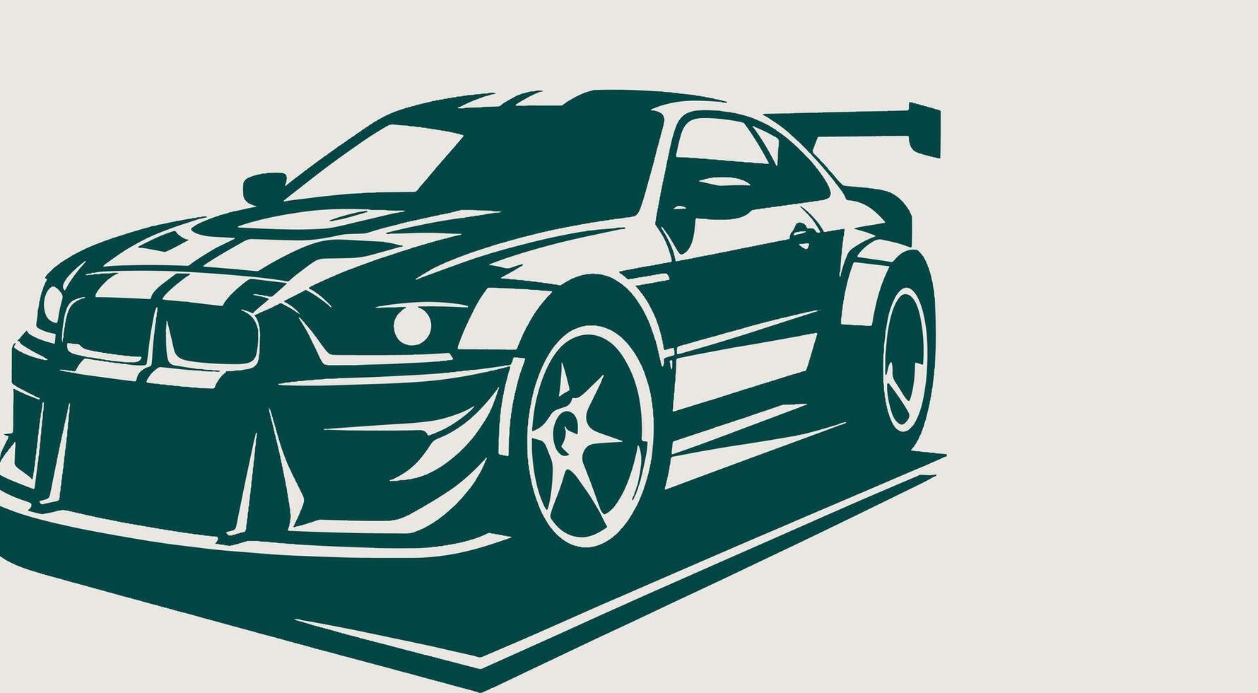 A racing car with a gray background vector