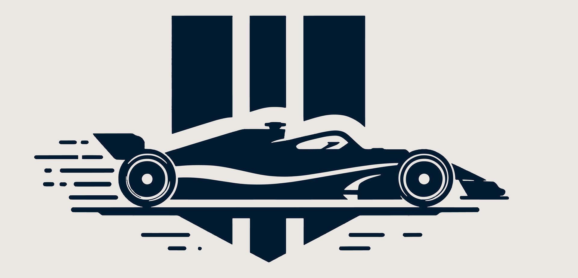 A racing car icon on a white background vector