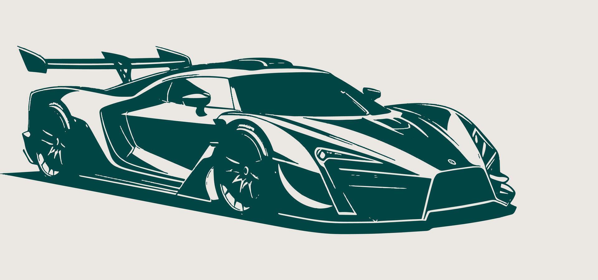Illustration of racing car on a white background vector