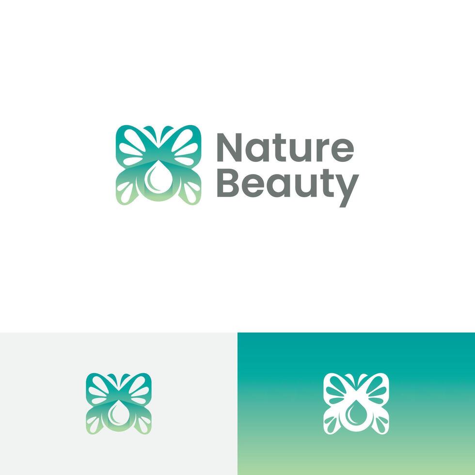 nature beauty butterfly logo design vector