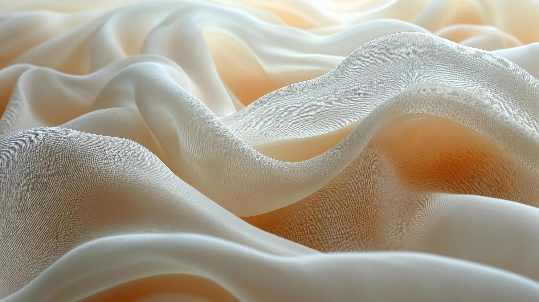Delicate waves of sheer fabric create a subtle texture on a soft background. photo