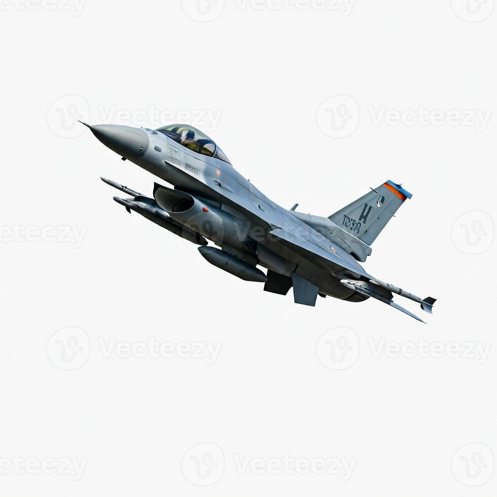 A fighter jet flying in the sky. photo