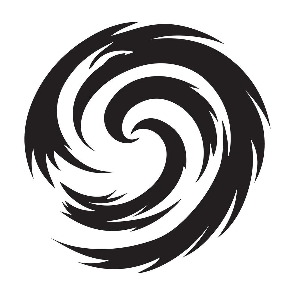 a black and white swirl logo vector