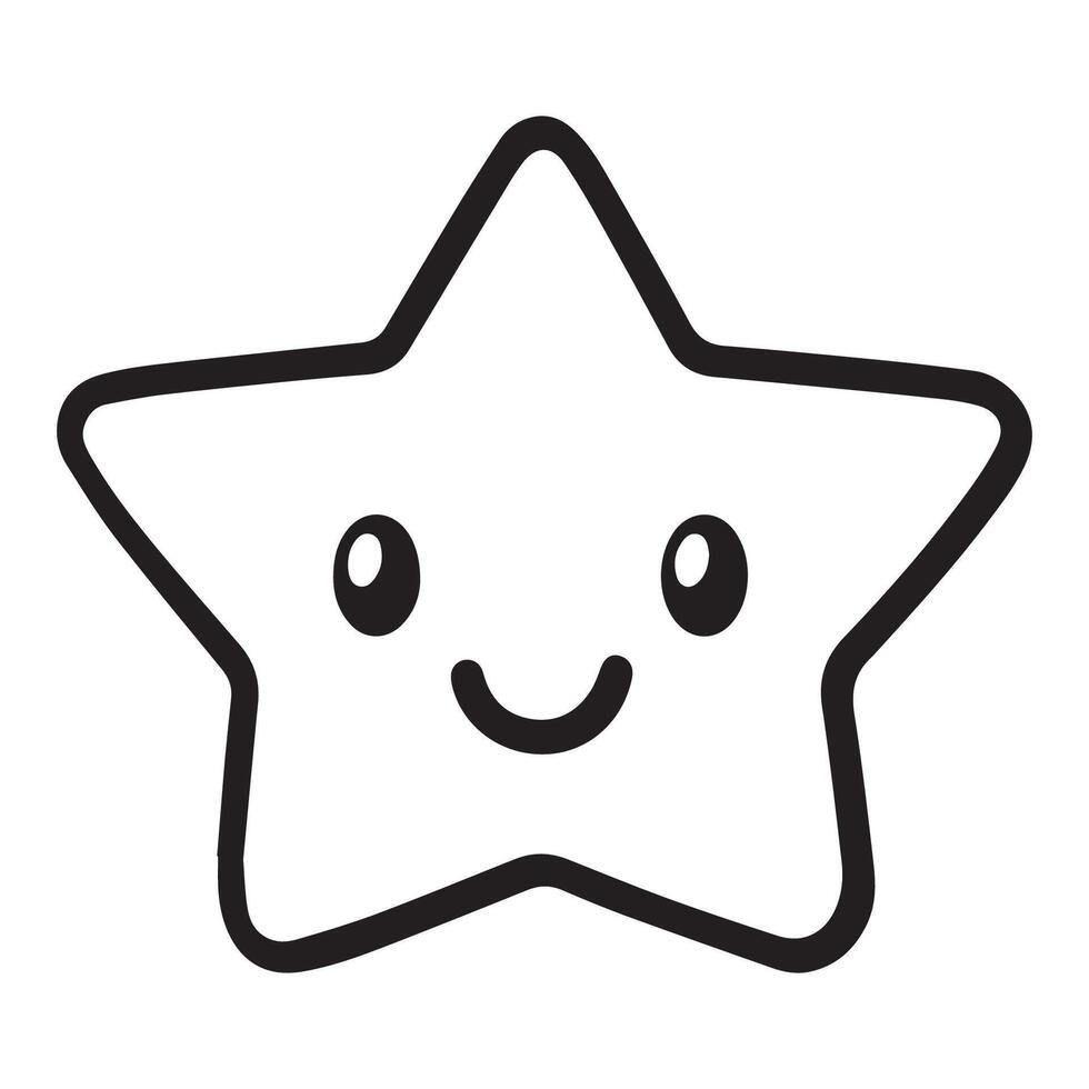 a star with a smiley face on it vector