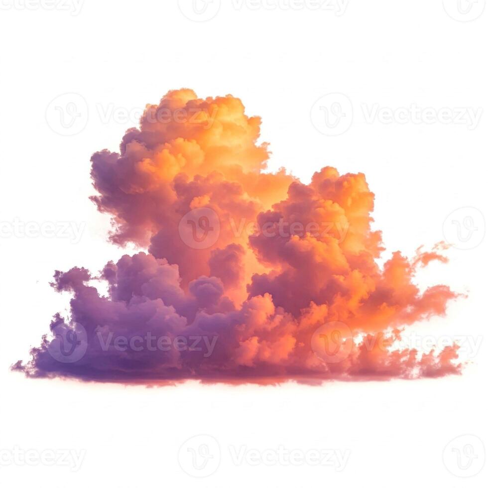 A colorful cloud is shown against a white background photo