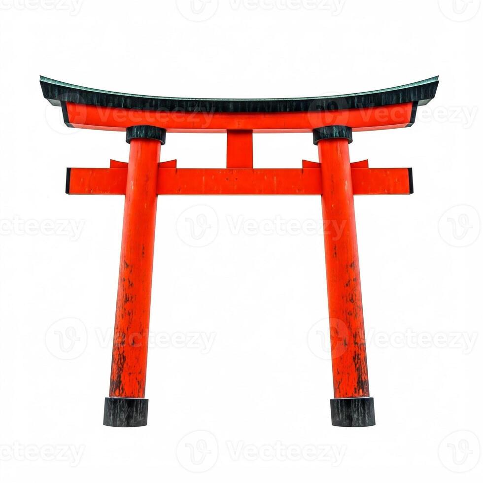 A tori tori gate is shown against a white background photo