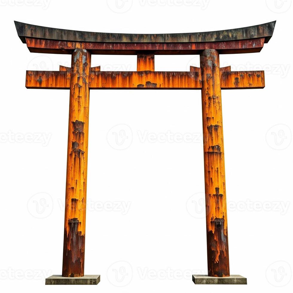 A tori tori gate is shown on a white background photo