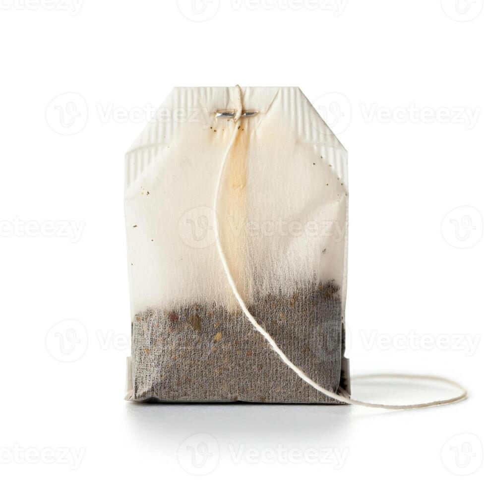 A tea bag with a string tied to it photo