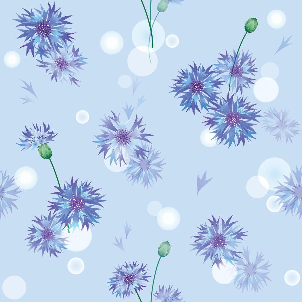 seamless background with bluebottles vector