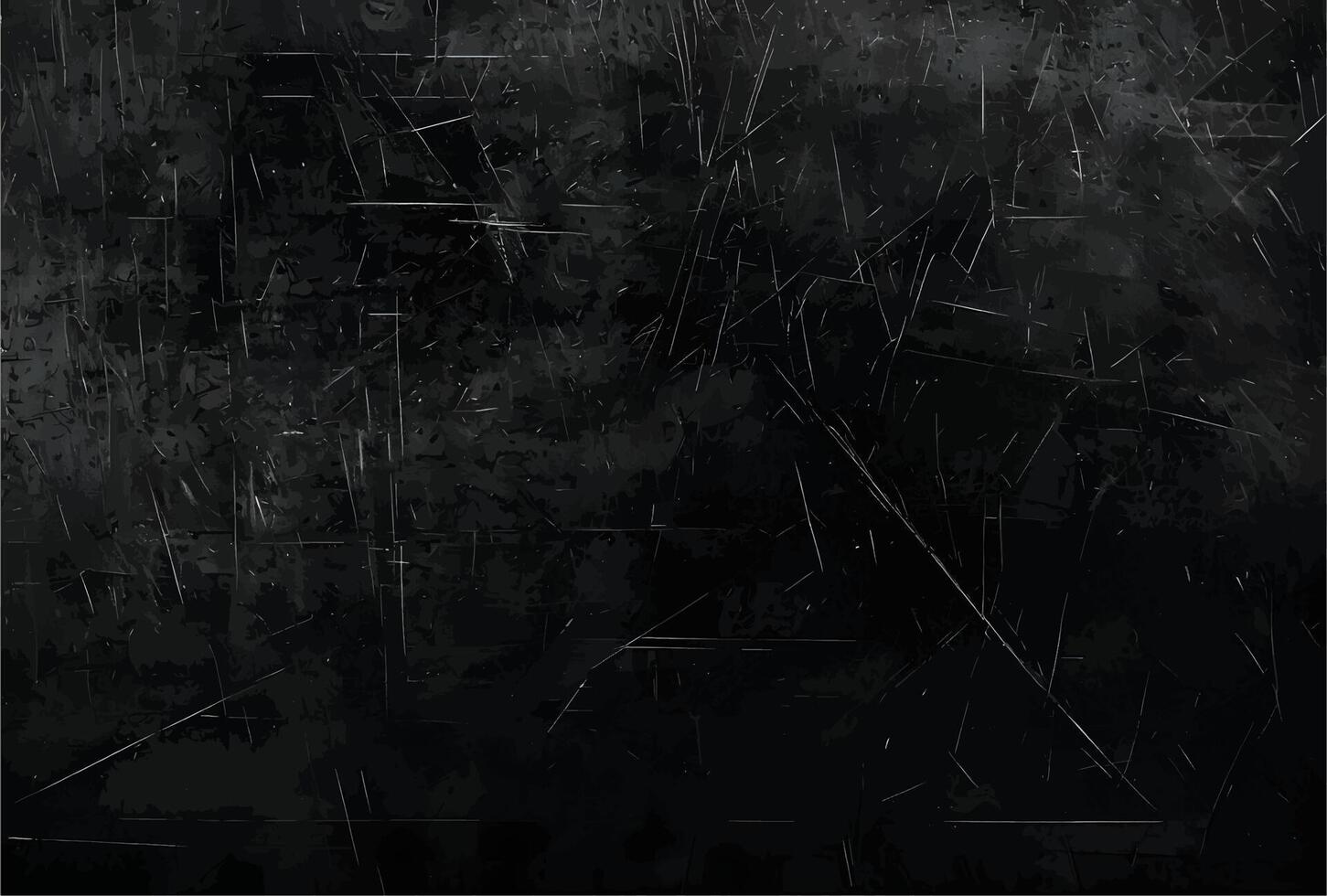 Dark Textured Abstract Scratched Black Surface Background vector