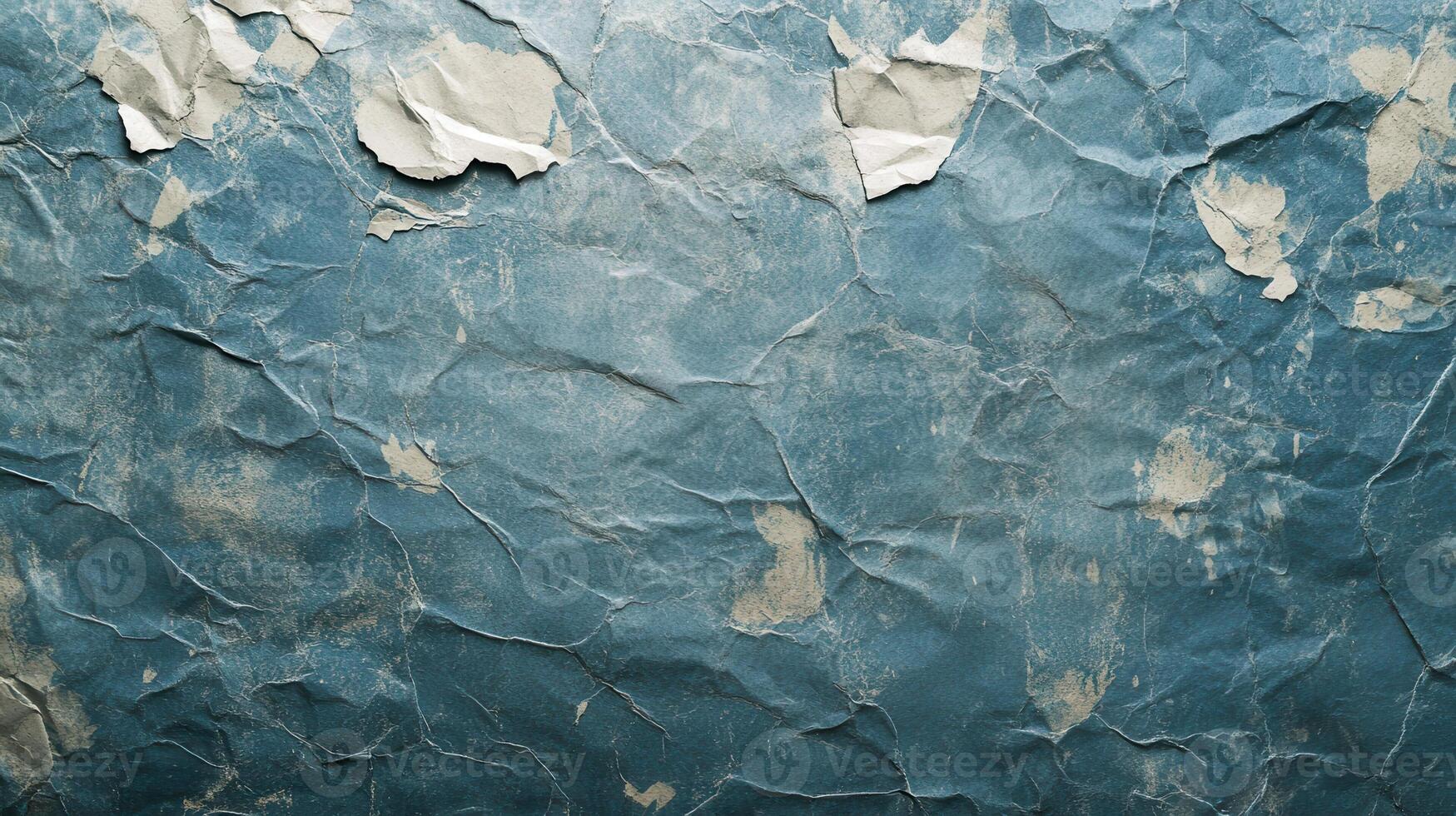A blue wall with peeling paint and peeling paint photo