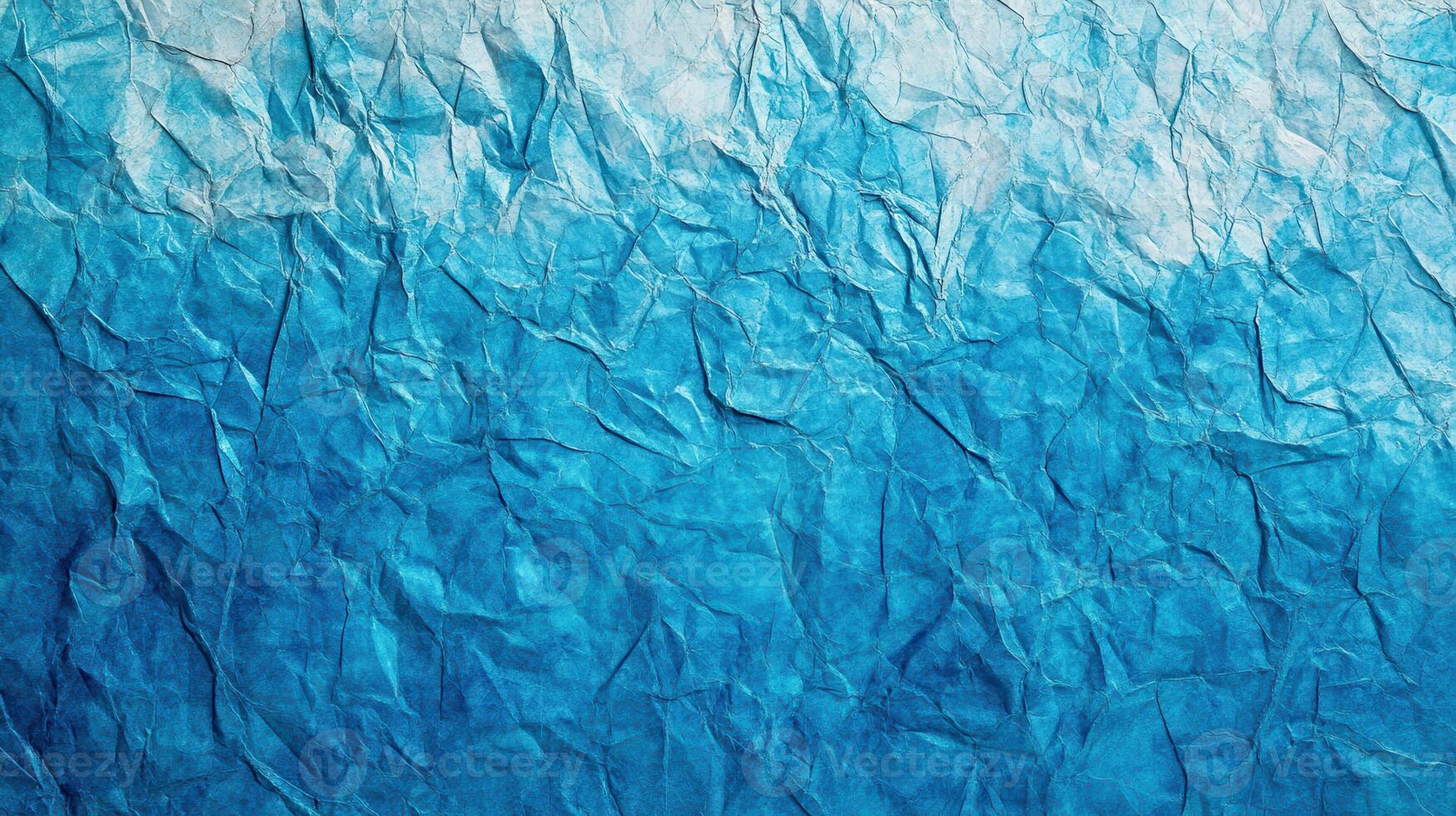 Blue crumpled paper texture background photo
