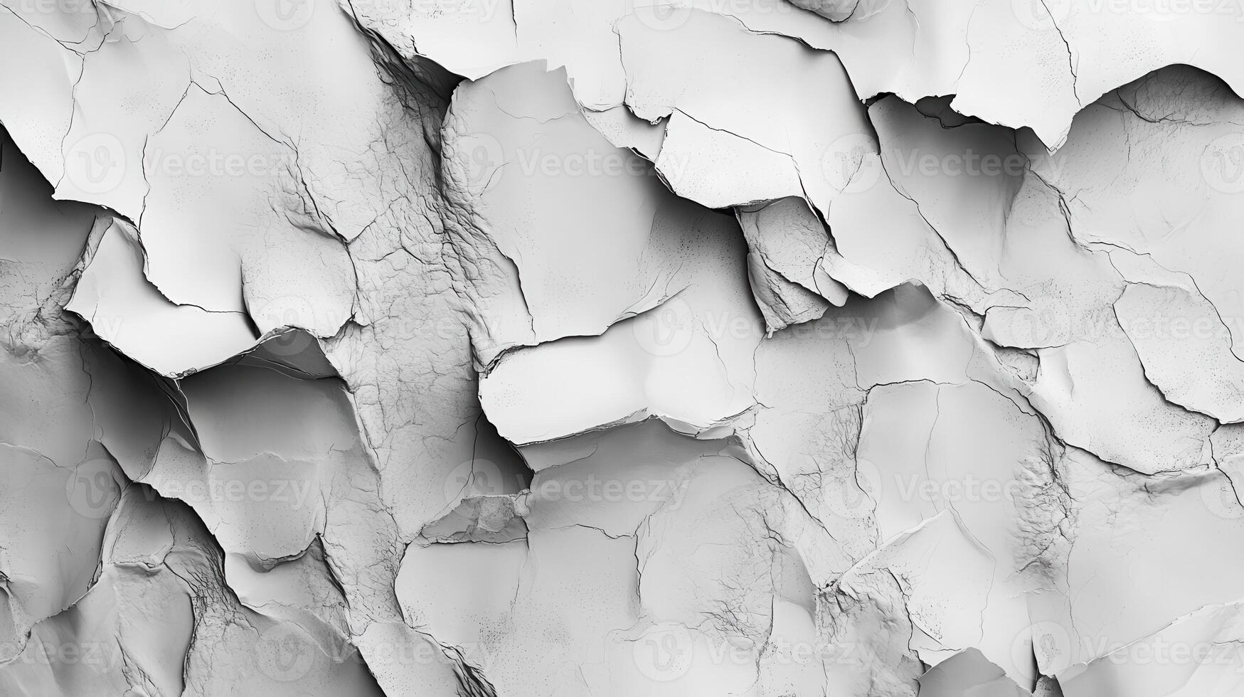 Cracked paint texture, monochrome, grunge background, design element photo