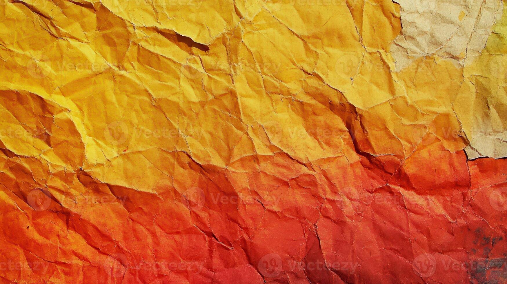 Crumpled autumn paper texture background photo