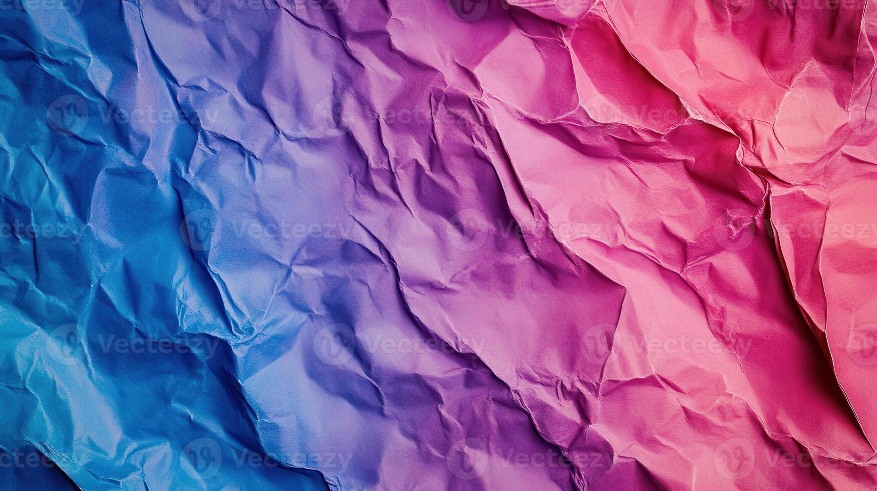 Crinkled ombre paper texture, vibrant colors, abstract background, design element photo