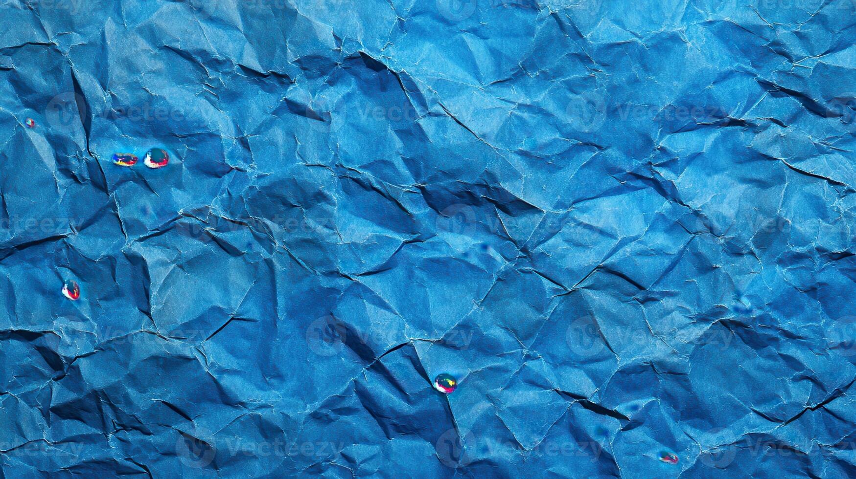 Crumpled blue paper texture background, design element photo