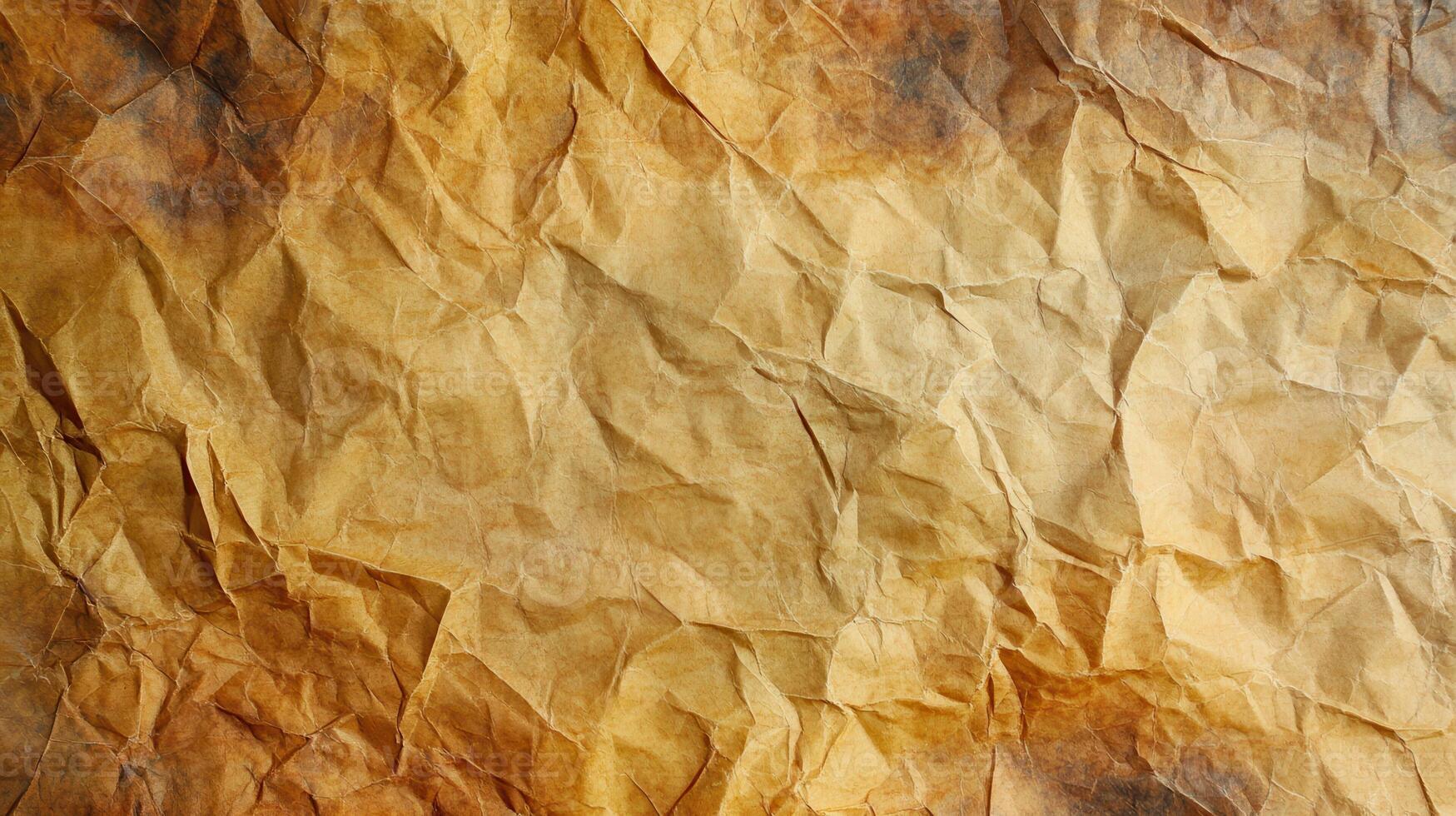 Crumpled burnt paper texture background design photo