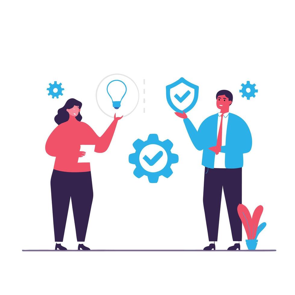 Collaborative and Idea Development Concept Illustration vector