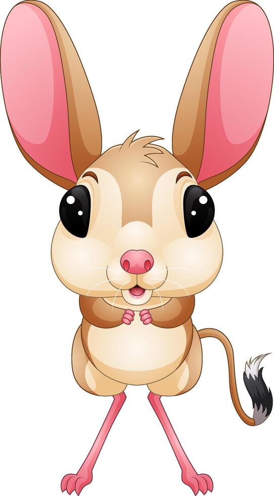 Illustration of cartoon funny jerboa vector