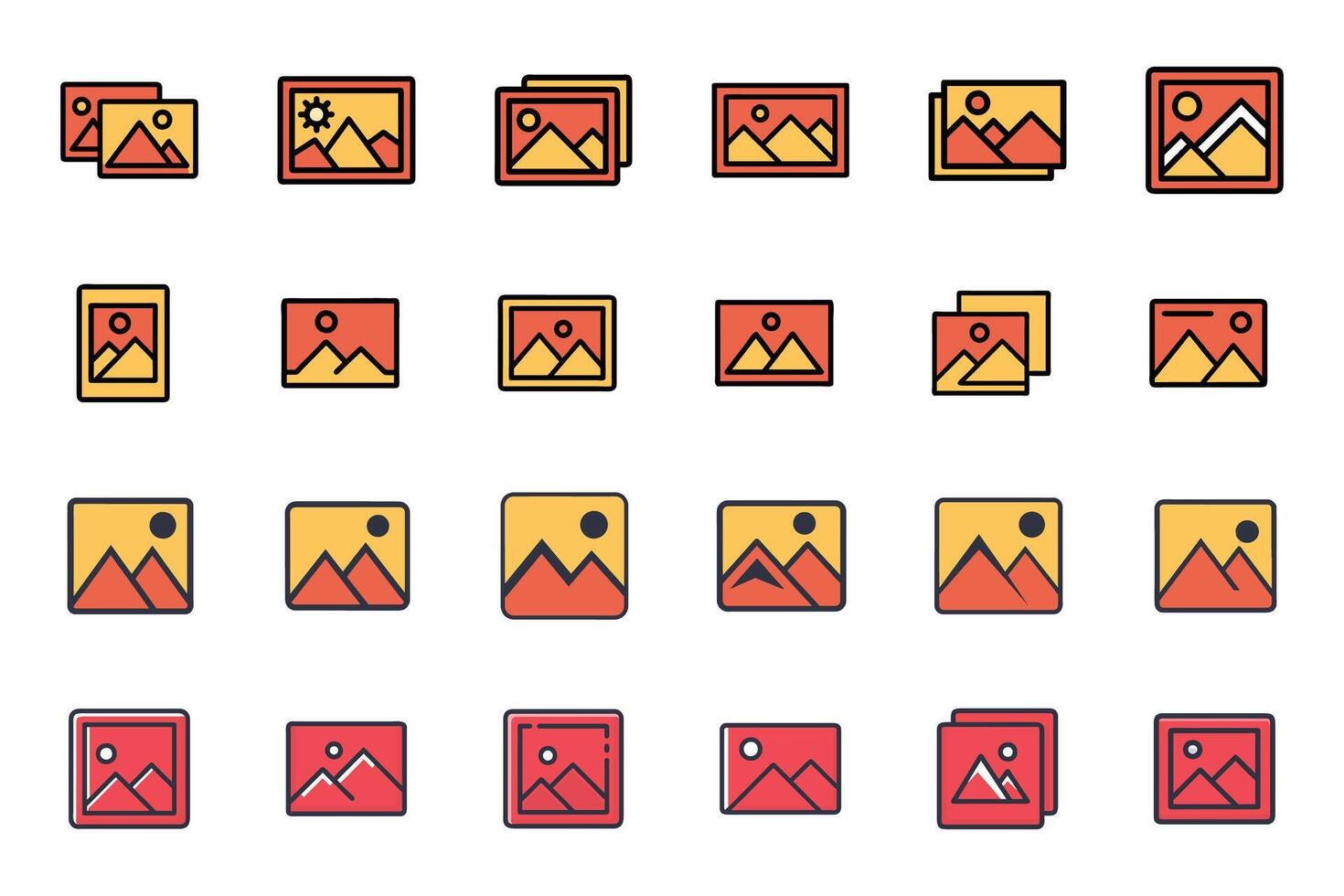 Premium Image Silhouette Icon Collection vector