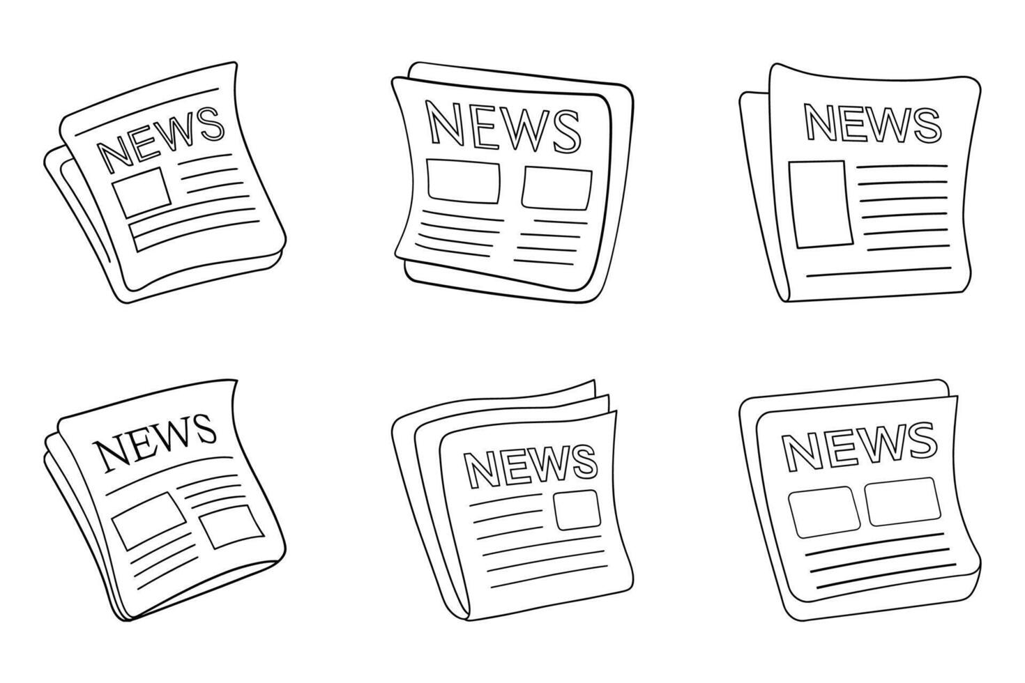 Article outline silhouette icon bundle vector