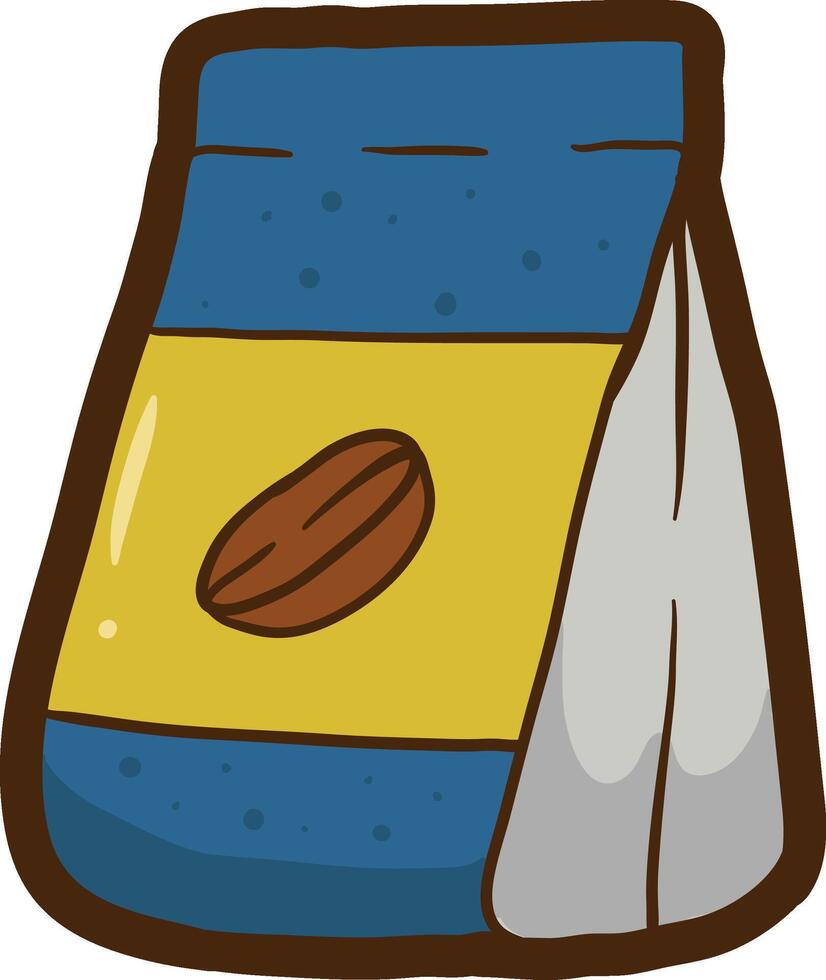 a bag of coffee beans on a white background vector