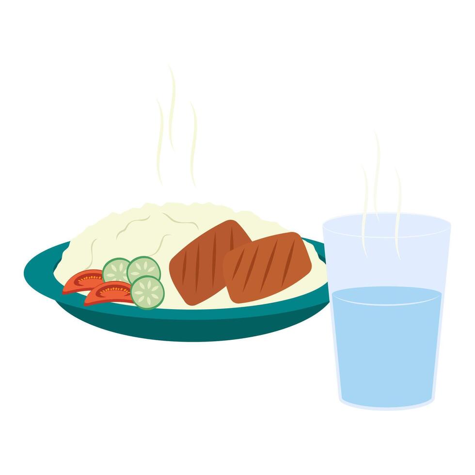 Symbol of Ramadan and Islamic Traditions. Flat Illustration vector