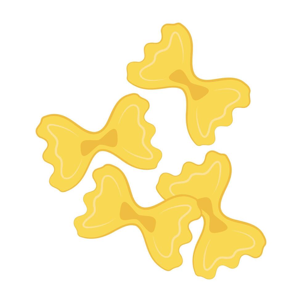 Simple Pasta Shape Collection. Illustration. vector