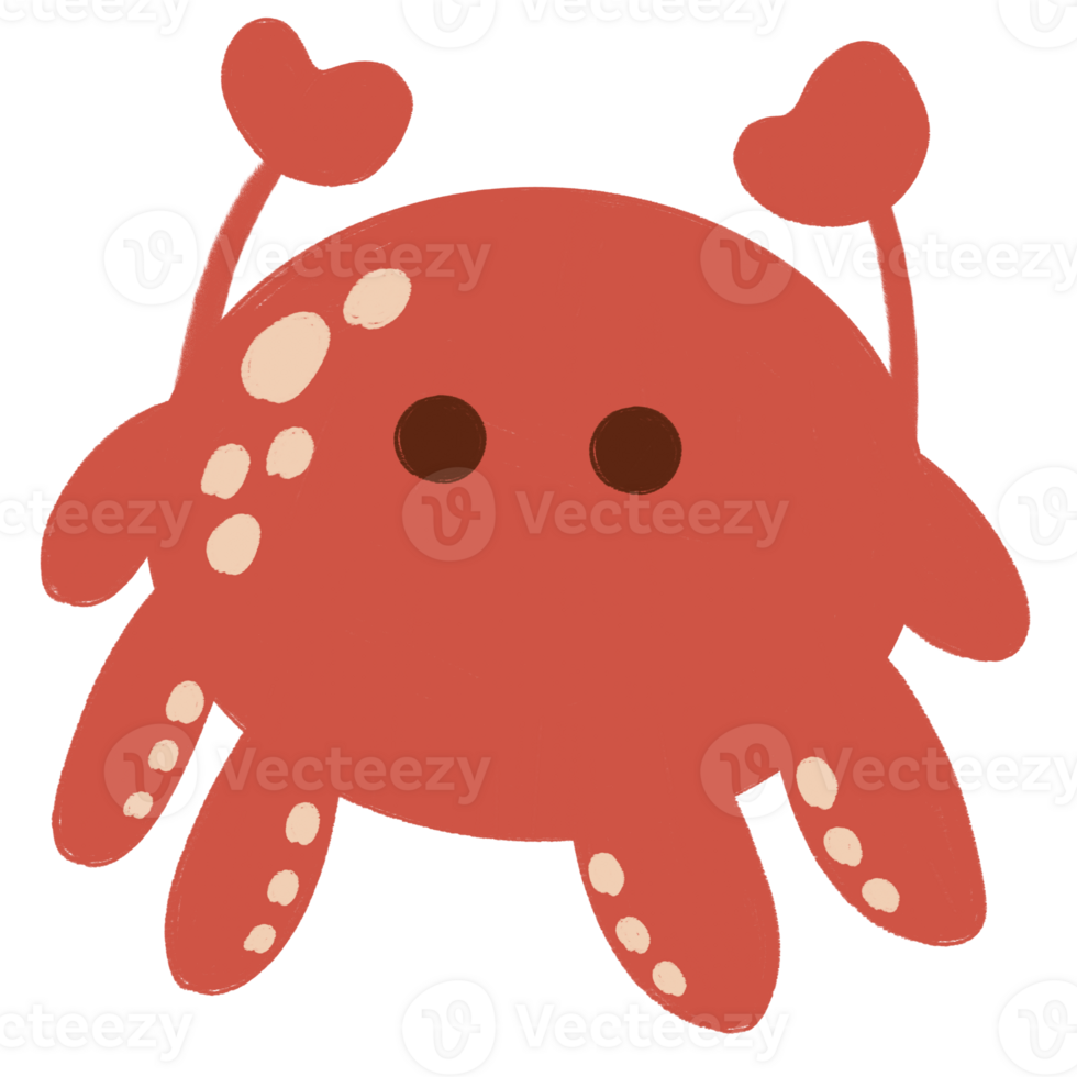 funny crab cartoon of illustration png