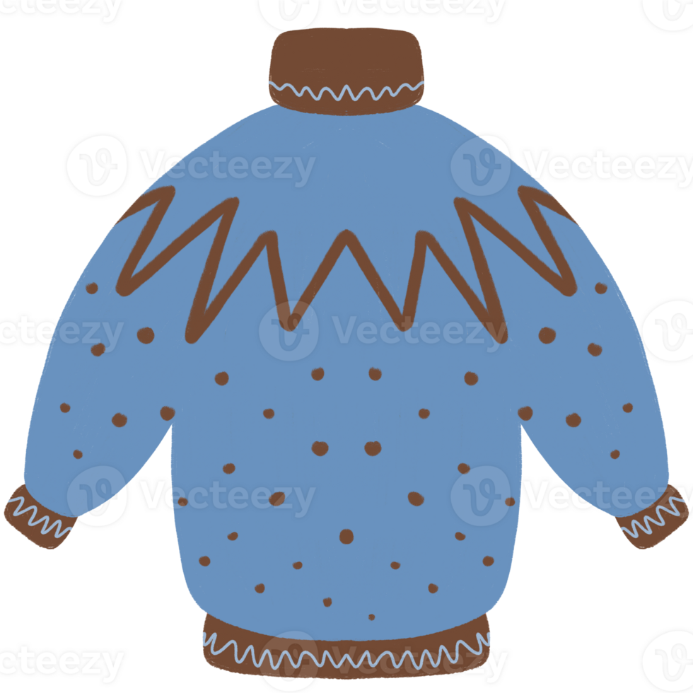 illustration of a blue sweater png