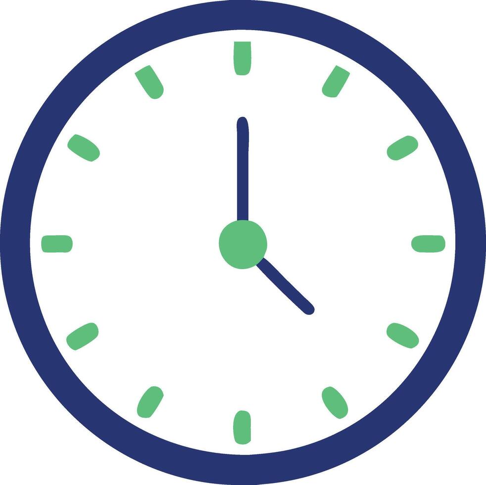 Modern Clock Icon with Simple Design vector