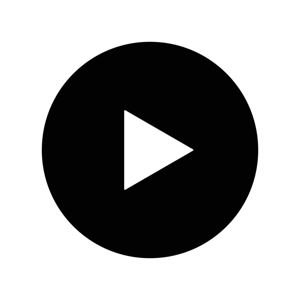 Media play icon. design play button icon style. Play button flat icon isolated on white background. Play button illustration. vector